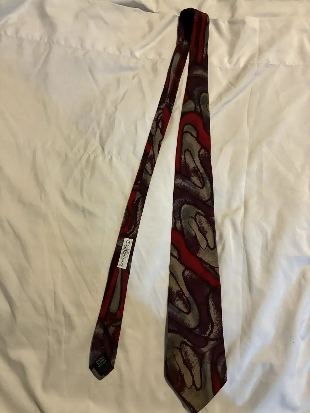 oleg cassini Red Pattered Necktie